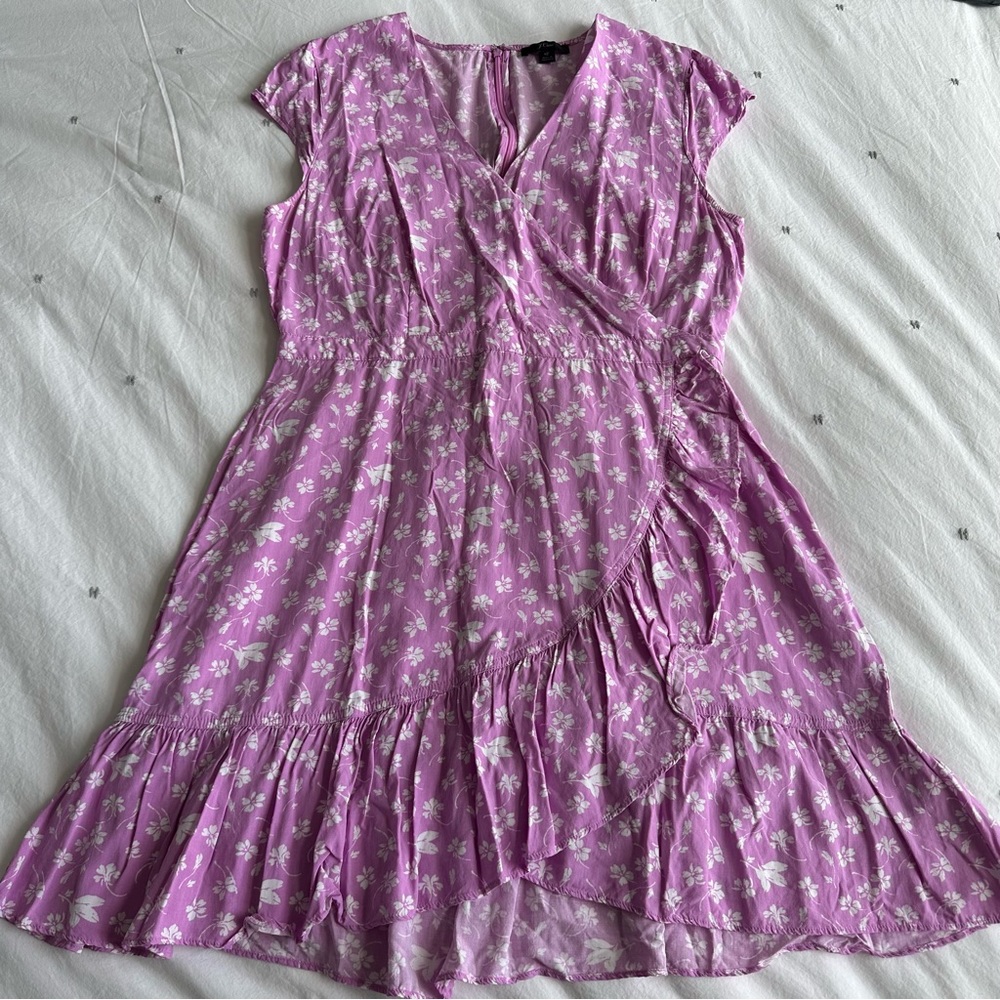 J.Crew Ruffle Front Mini Dress Floral Pattern - Picture 4 of 9